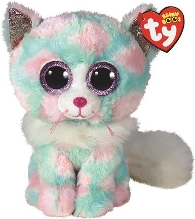Gato de peluche TY Opal pastel 15 cm