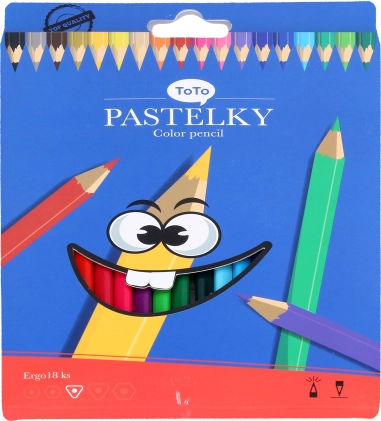 Lápices de colores ERGO triangulares, set de 18 colores