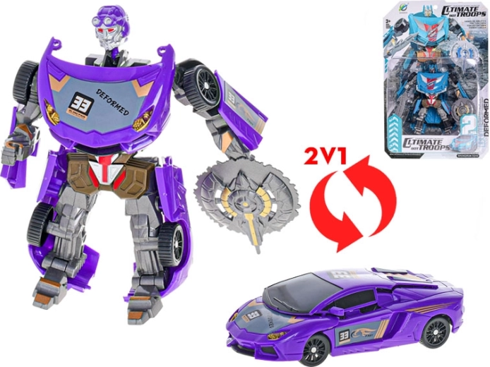 Coche transformable en robot 15–16 cm para niños