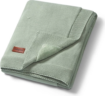 BabyOno manta infantil de algodón natural con forro de franela sage 75 × 100 cm