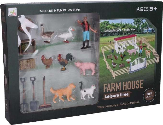 Set de granja con figura de 8 cm