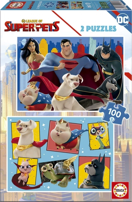 Educa puzzle DC Liga de supermascotas 2×100 piezas