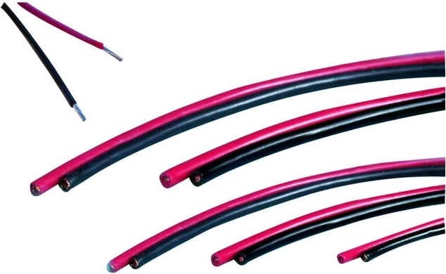 Cables de silicona JAMARA de 1,5 mm², rojos/negros, 2 × 2 m
