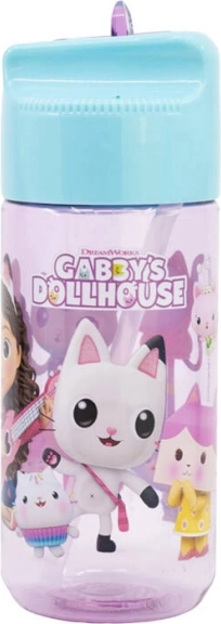 Botella de agua infantil con pajita Gabby's Dollhouse