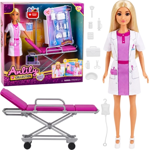 Anlily doctora – muñeca con camilla y accesorios médicos