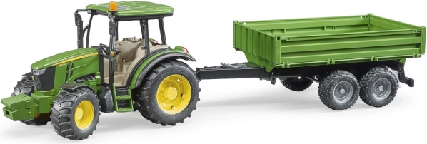 Tractor Bruder John Deere con remolque 1:16