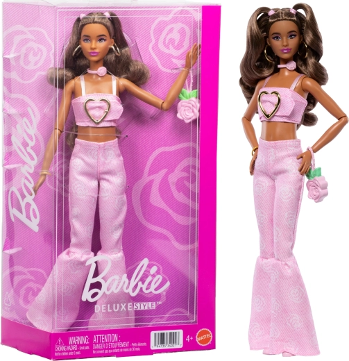 barbie deluxe style vaquero rosa – muñeca de moda con accesorios