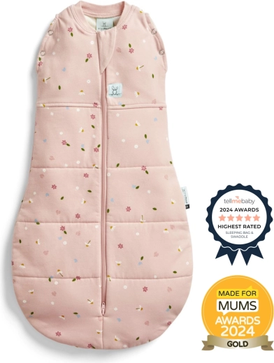 ErgoPouch arrullo y saco de dormir 2 en 1 Cocoon daisies 2,5 tog (3–6 meses)
