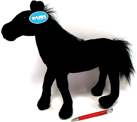 Caballo de peluche negro 36 cm