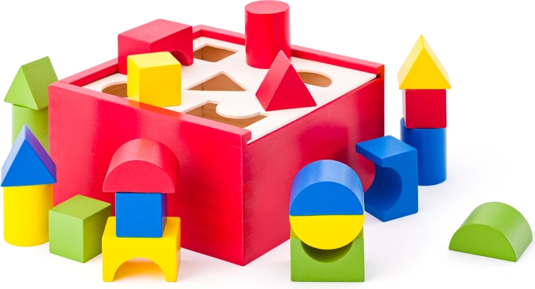 Caja encajable pequeña con formas
