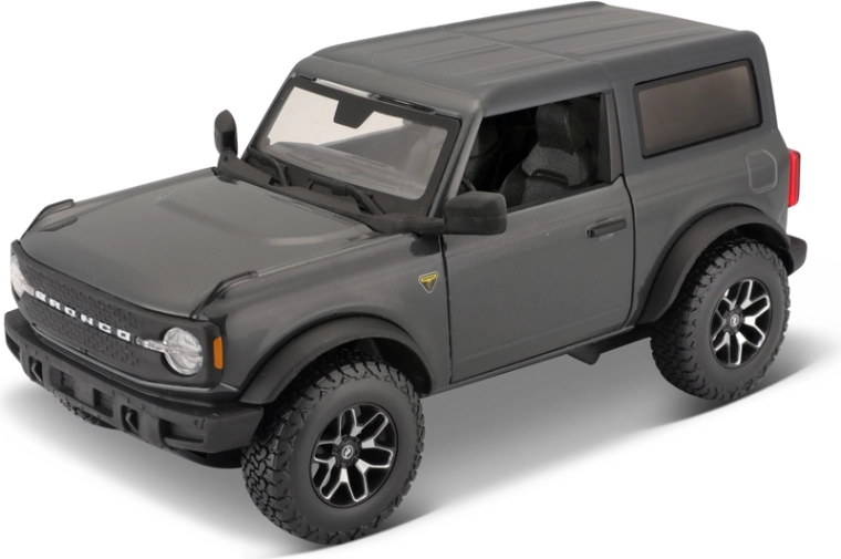 Maisto 2021 Ford Bronco – modelo de coche metálico 1:24, gris oscuro metalizado