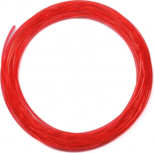 Filamento PLA rojo transparente de 5 m