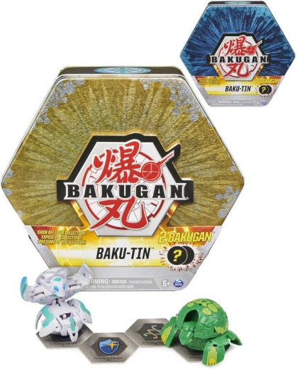 Spin Master Bakugan caja metálica con Bakugan exclusivo y accesorios
