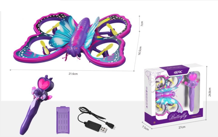 Dron mariposa controlado con varita mágica
