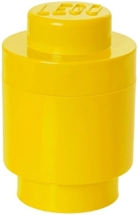 Caja de almacenamiento redonda Lego 123 × 183 mm – amarilla