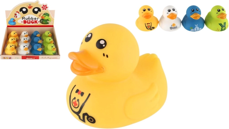 Patito de baño 8 cm – 4 colores (12 uds. en caja)