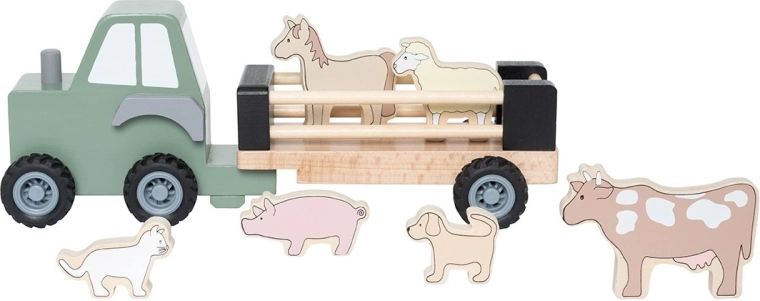 Tractor de granja Jabadabado con animales