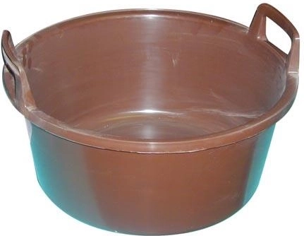 Barreño de plástico con asas 43 cm, blanco, 15 l