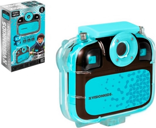 Cámara deportiva infantil resistente al agua Vision Kids con carga USB