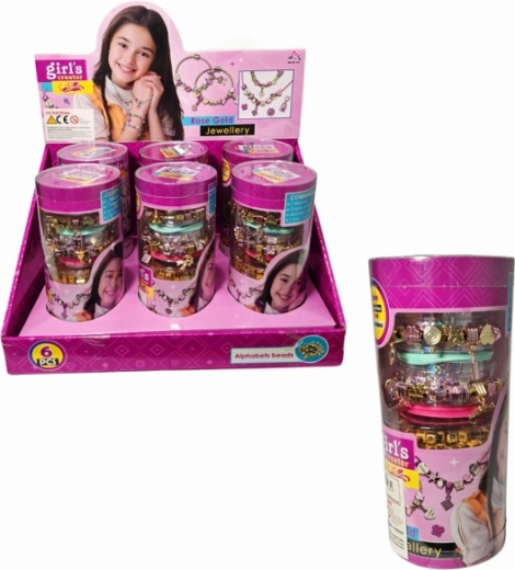Set para hacer joyas DIY en tubo (pulseras con colgantes, cuentas) - 1 pieza