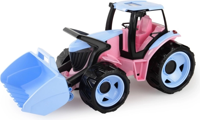 Tractor infantil con pala 62 cm, rosa