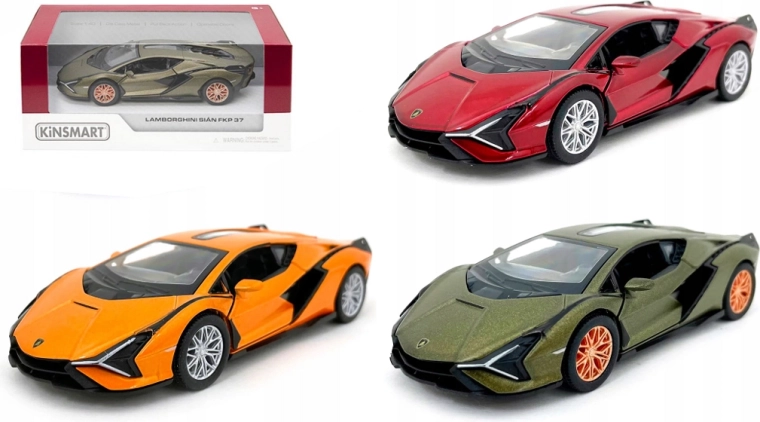 Modelo metálico Lamborghini 1:40 con mecanismo de cuerda Pull Back