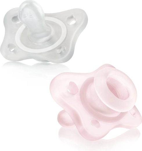Chicco Physioforma mini soft chupete de silicona integral 0–2 meses para niñas 2 uds