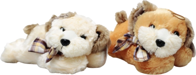 cachorro de peluche tumbado mediano