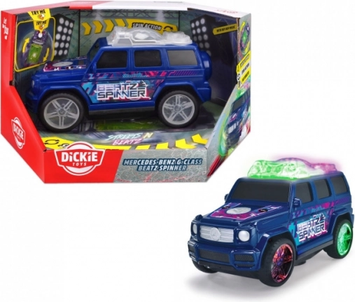 Coche musical interactivo MERCEDES-BENZ Clase G Beat Spinner con luces LED y sonidos, 23 cm