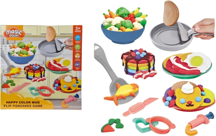 Plastilina creativa: set para crepes y verduras