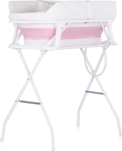 Chipolino bañera con cambiador y soporte Sonata pink