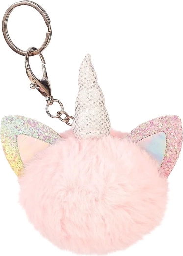 Llavero de peluche Souza! Shanice con unicornio, rosa claro