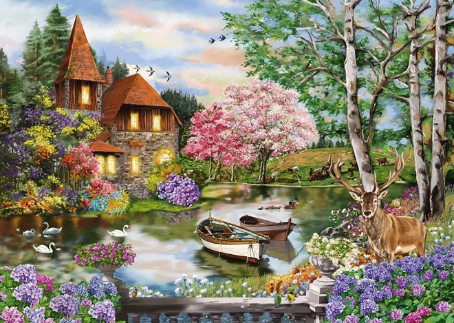 Puzzle Casa junto al lago 1000 piezas SCHMIDT