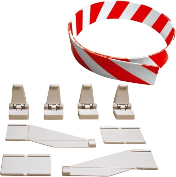 Barrera y soportes para pistas de coches Carrera Evolution, Digital 132 y Digital 124 – kit de 3 m