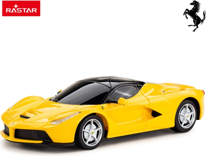 Coche RC Rastar Ferrari LaFerrari 1:24 amarillo - 1 pieza