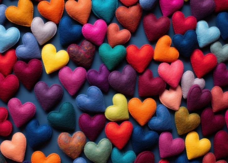 Puzzle Corazones de colores 500 piezas BLUEBIRD