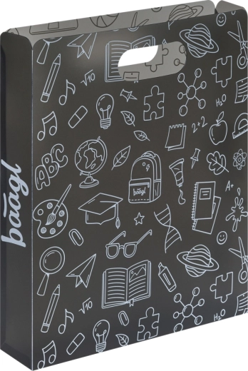 Baagl tapas de plástico para cuadernos escolares, grises