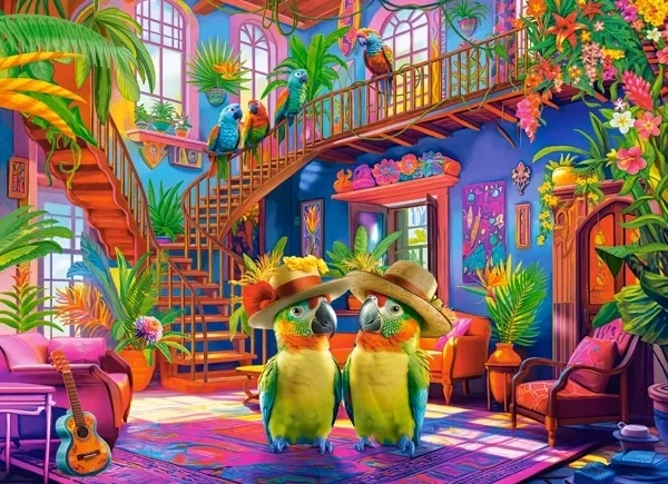 Puzzle de 200 papagayos en el paraíso