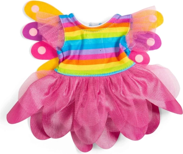 Bigjigs Toys vestido de hada arcoíris con alas para muñeca de 34 cm