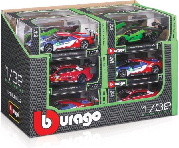 Coches de carreras Bburago 1:32 – mezcla de modelos en expositor (12 uds.)