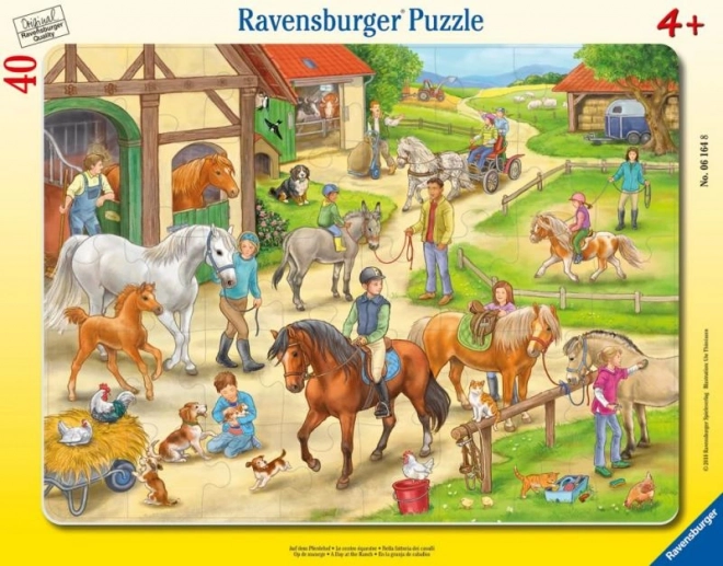Puzzle Granja de Caballos Ravensburger 40 piezas