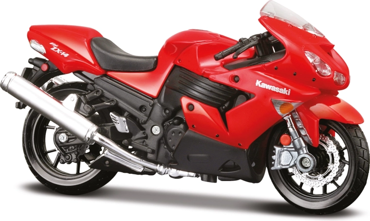Maisto motocicleta Kawasaki Ninja ZX-14R roja 1:18