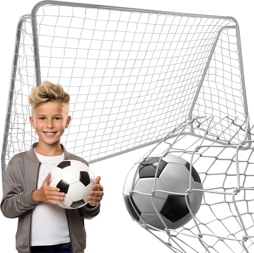 Red para portería de fútbol metálica Trizand 213 × 150 × 90 cm