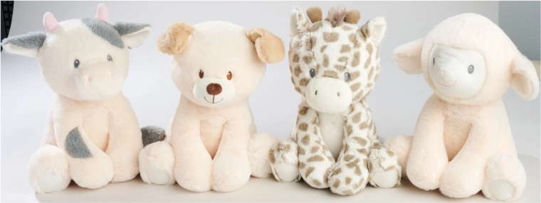 Animalito de peluche con sonajero 18 cm - 1 unidad