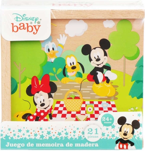 Dominó de madera Disney Mickey Mouse en caja (21 piezas)