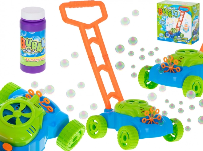 Generador de burbujas de jabón con forma de cortacésped