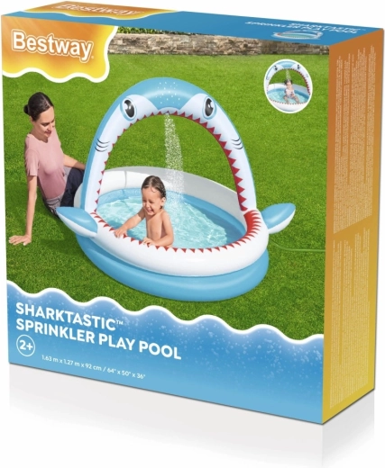 Piscina infantil hinchable con ducha Sharktastic