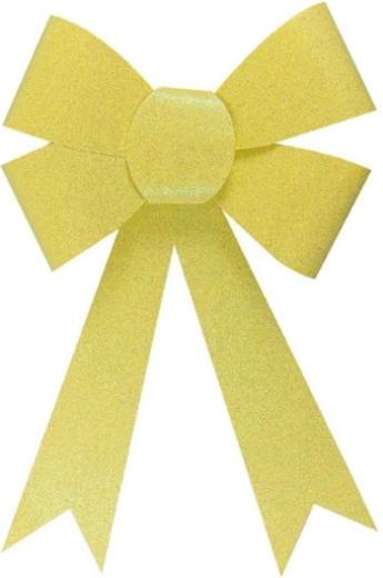 Gran lazo decorativo de purpurina amarillo