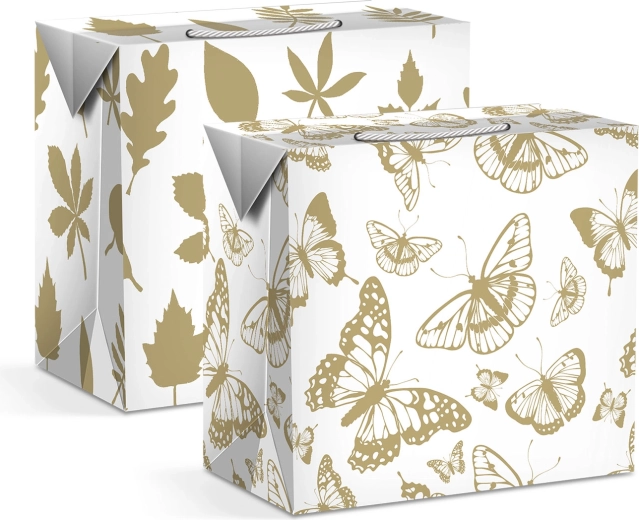 Bolsa de regalo navideña de papel para botella - 1 unidad
