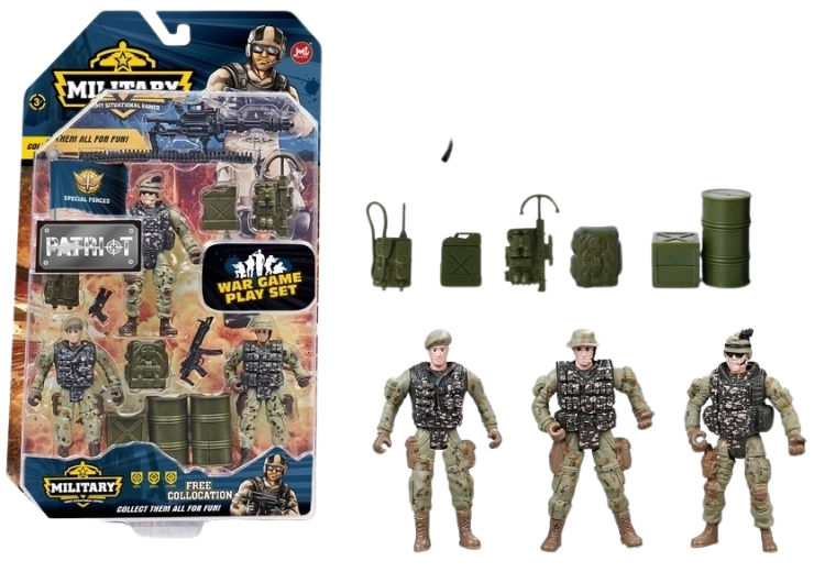 Soldaditos con accesorios – conjunto de juguetes para niños